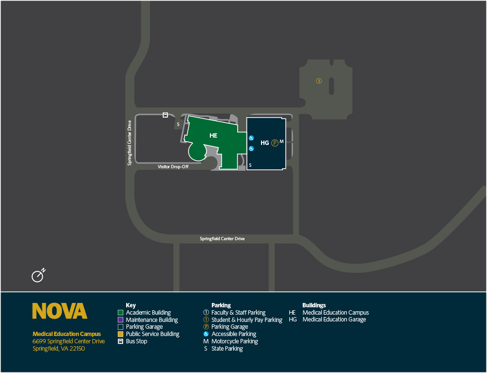 A map of NOVA's MEC campus