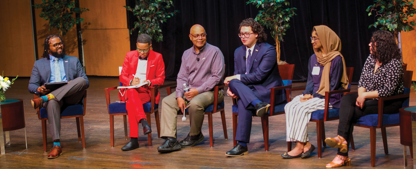 Photo of an event with speakers
