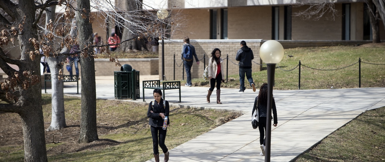 image of students on campus