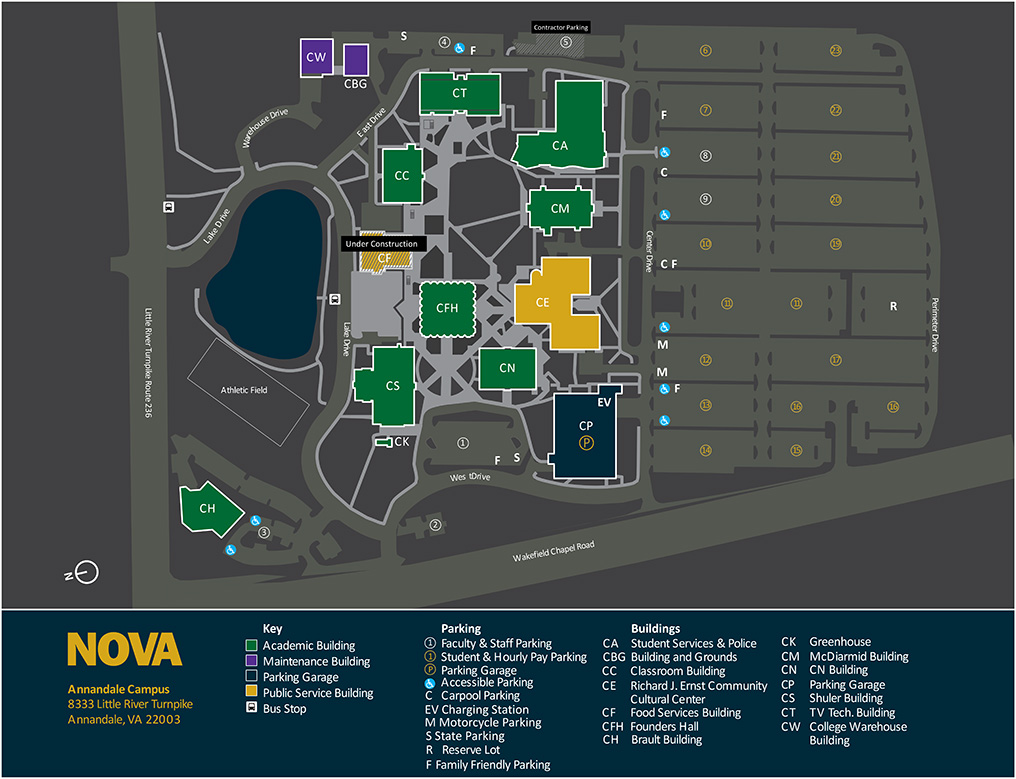 A map of Annandale campus