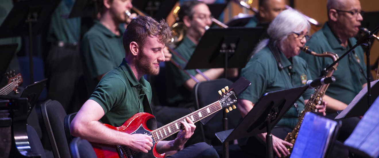 musicians playing in an orchestra