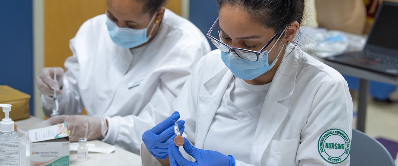 Students working in a lab