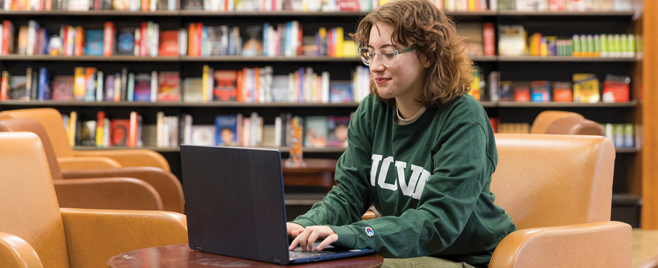 Students in library