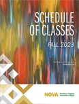 The Fall 2023 Schedule of Classes cover page