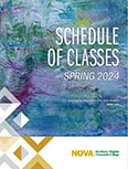 The Spring 2024 Schedule of Classes cover page