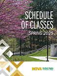 The Spring 2025 Schedule of Classes cover page