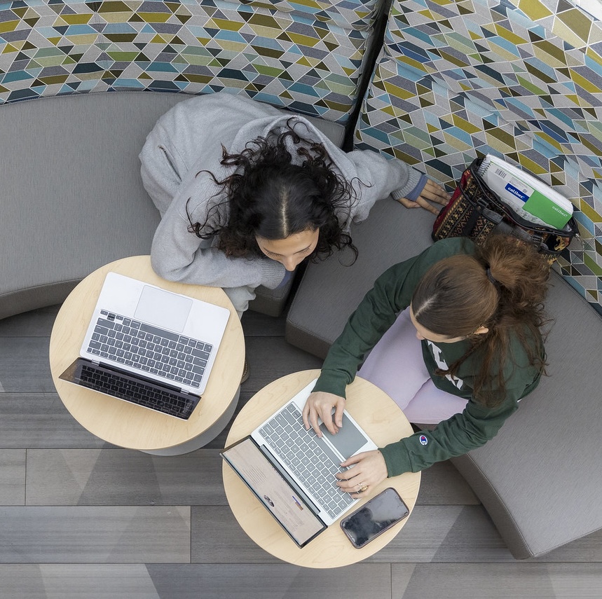students sitting around a table