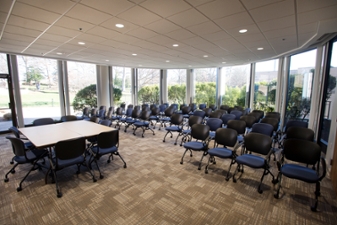 president's dining room with main table and gallery seating