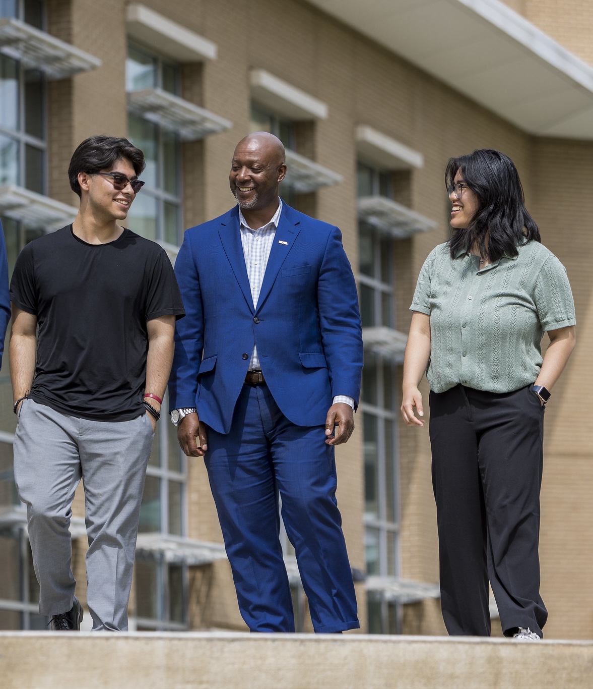 professor with students