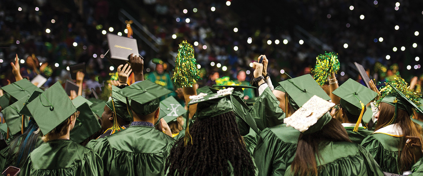 image of students at commencement