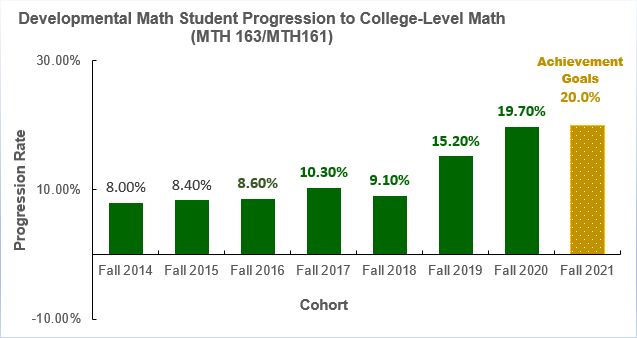 Developmental Math Student Progression to College-Level Math (163/161)